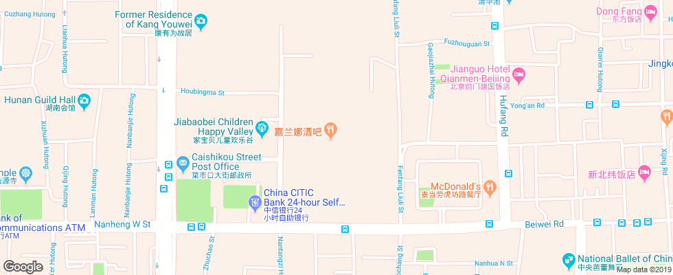 Отель Beijing Qianmen Jianguo на карте Китая