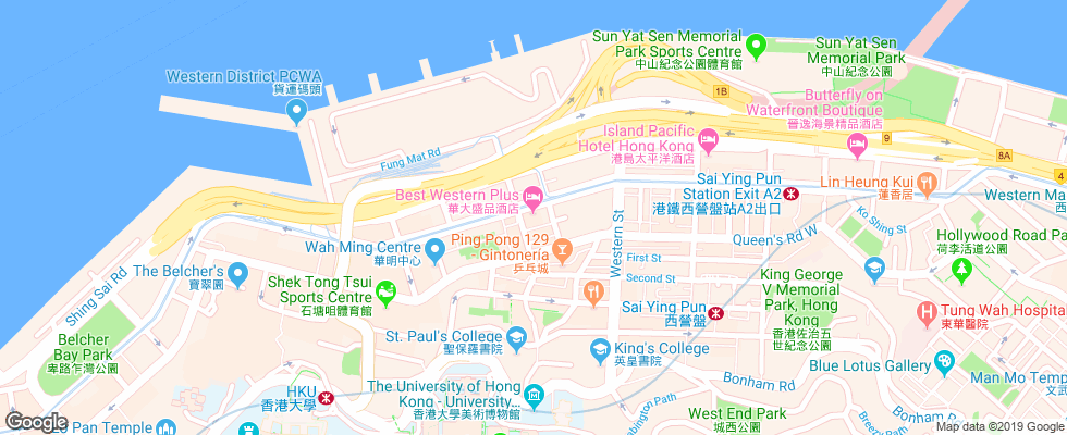 Отель Best Western Plus Hotel Hong Kong на карте Китая