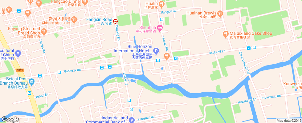 Отель Blue Horizon International на карте Китая