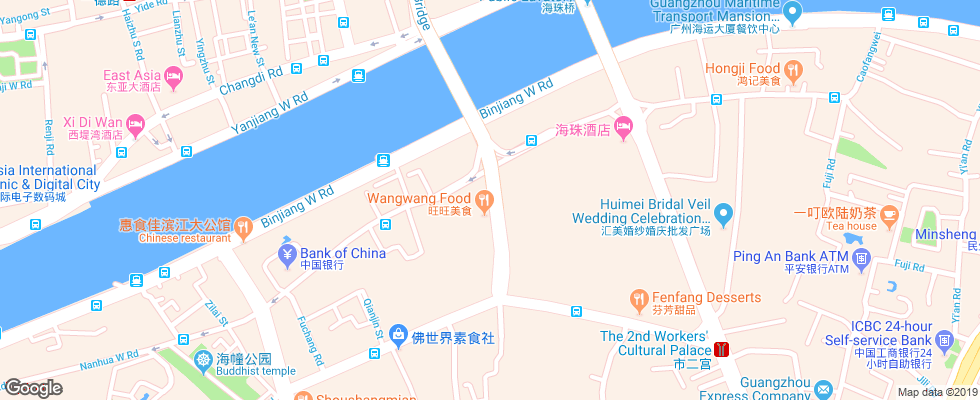 Отель Bluesky на карте Китая