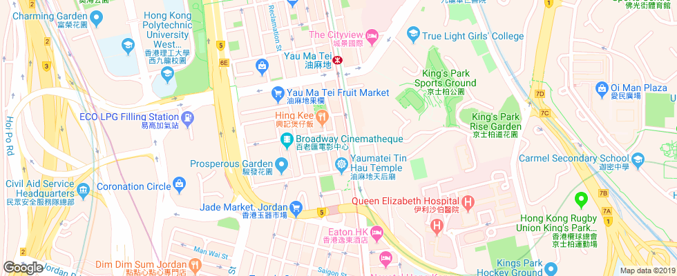 Отель Bridal Tea House Yau Ma Tei на карте Китая