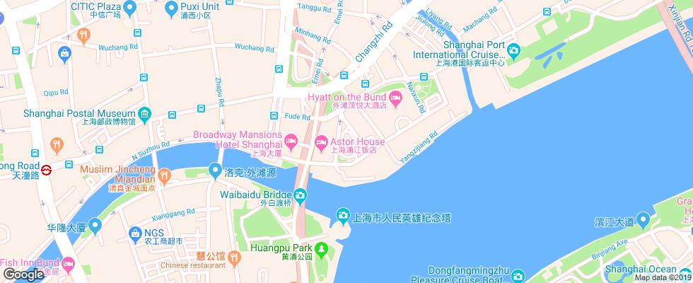 Отель Bund South China Harbour View Hotel на карте Китая