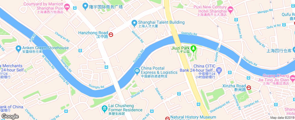 Отель Campanile Shanghai Natural History Museum Hotel на карте Китая