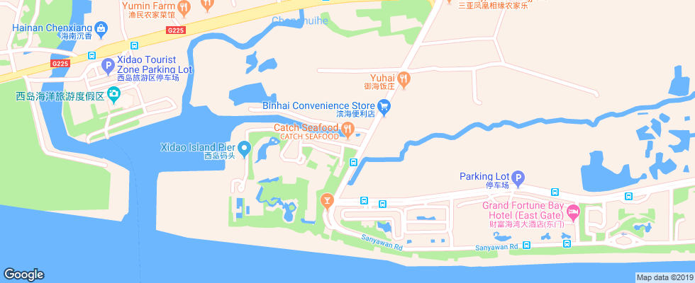 Отель Club Med Sanya на карте Китая