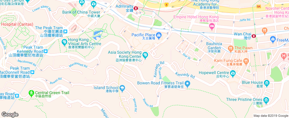 Отель Conrad Hong Kong на карте Китая