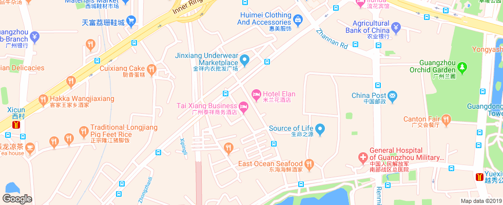 Отель Elan на карте Китая