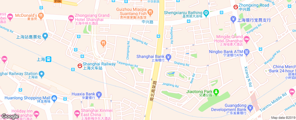 Отель Golden Tulip Ashar Suites Shanghai Central на карте Китая