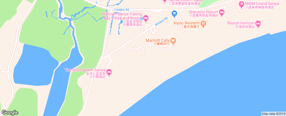 Отель Hilton Sanya Resort & Spa на карте Китая