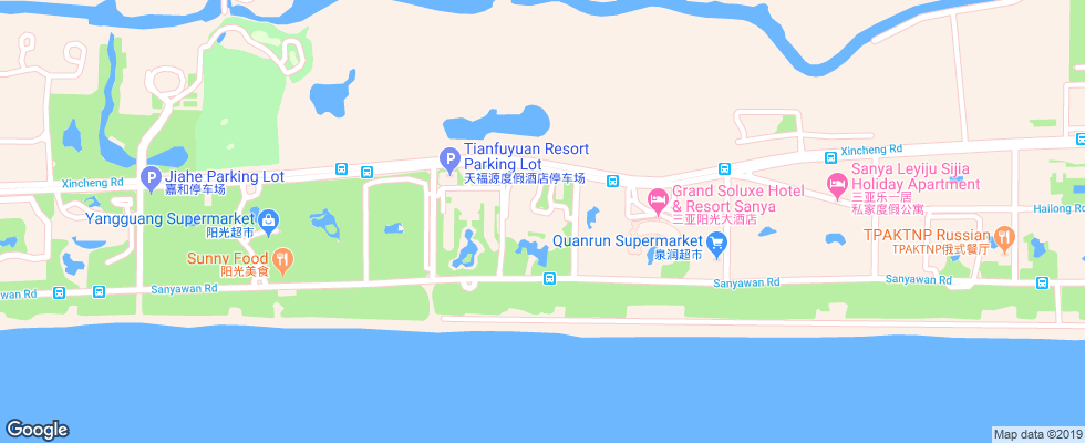 Отель Holiday Inn Sanya Bay на карте Китая