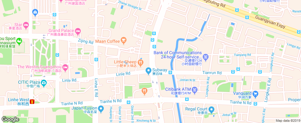 Отель Jianghe на карте Китая