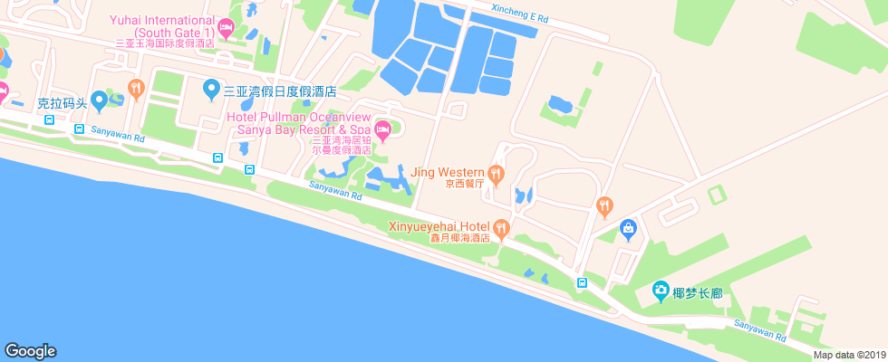 Отель Jinghai International Holiday на карте Китая