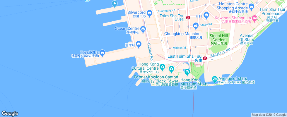 Отель Marco Polo Hong Kong на карте Китая