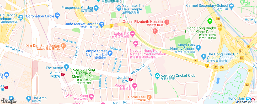 Отель Novotel Hong Kong Nathan Road Kowloon на карте Китая