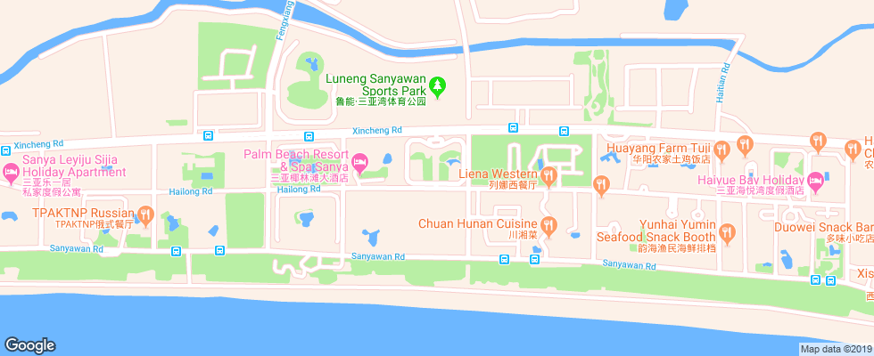 Отель Palmena Apartment Sanya на карте Китая