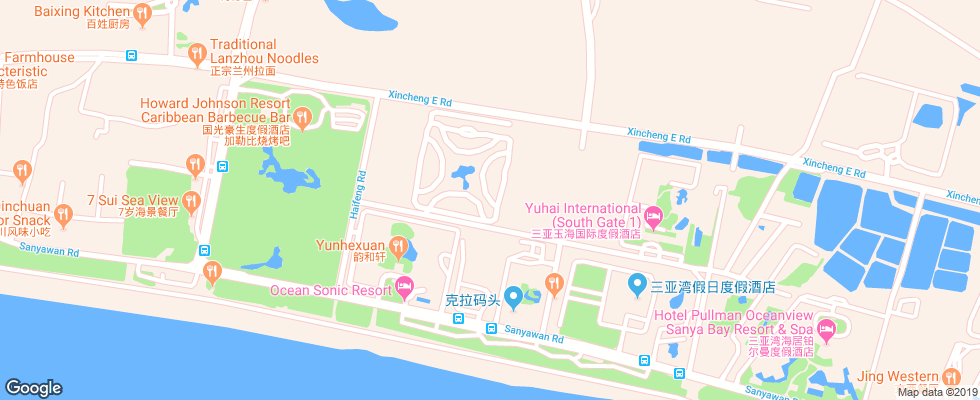 Отель Sanya Jingli Lai Resort на карте Китая