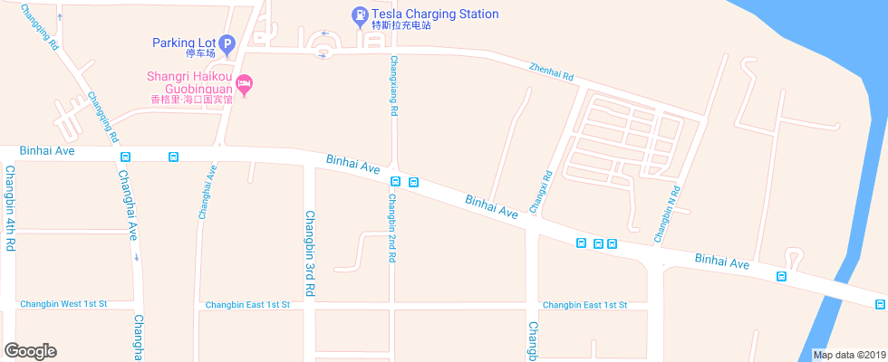 Отель Shangri-La Haikou на карте Китая