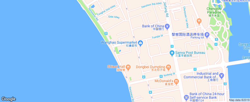 Отель Tianze Beach на карте Китая