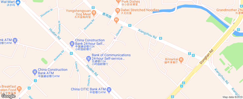 Отель Zhongshan на карте Китая