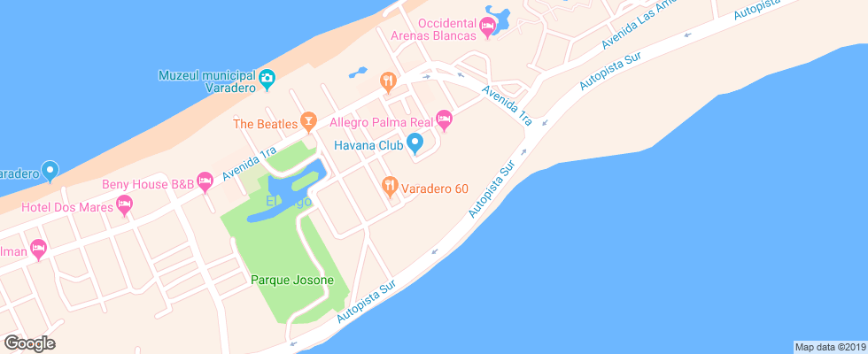 Отель Allegro Palma Real на карте Кубы