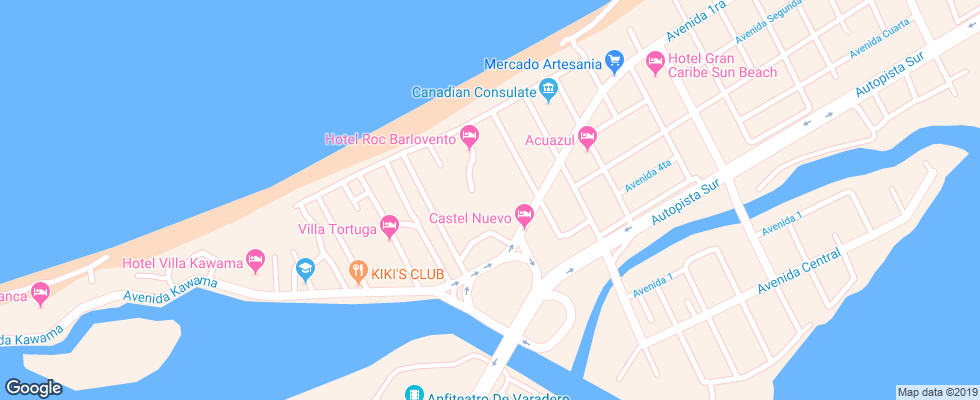 Отель Barlovento на карте Кубы