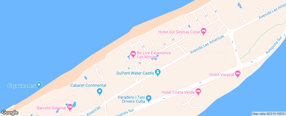 Отель Be Live Experience Varadero на карте Кубы