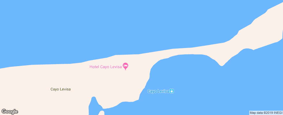 Отель Cayo Levisa на карте Кубы