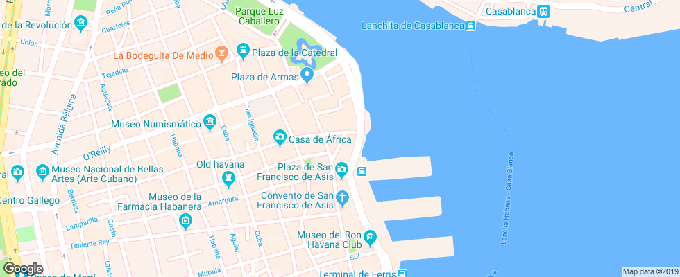 Отель El Comendador на карте Кубы