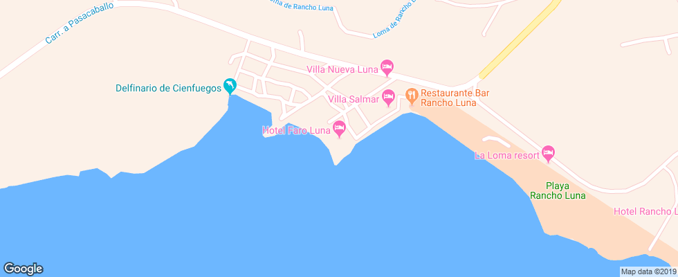 Отель Faro De Luna на карте Кубы