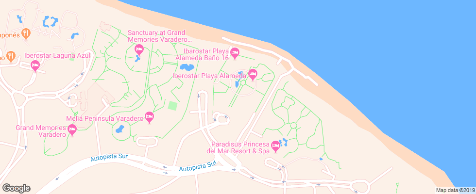 Отель Iberostar Playa Alameda на карте Кубы