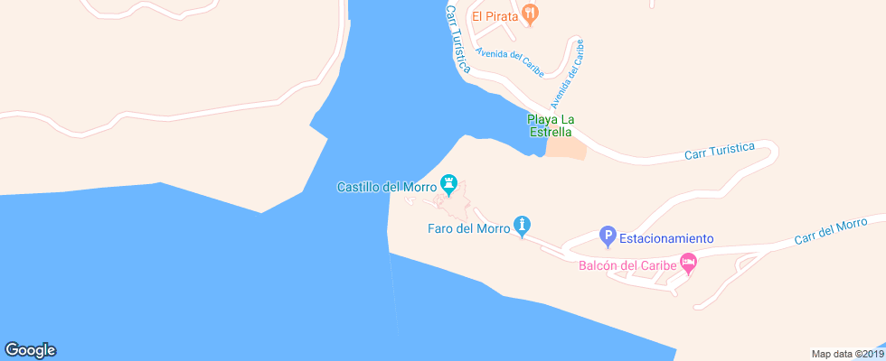 Отель Islazul Balcon Del Caribe на карте Кубы