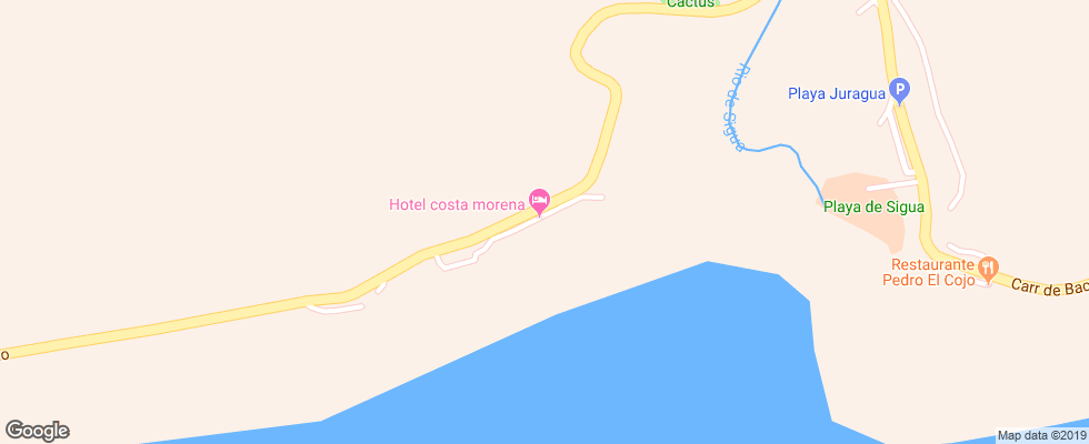 Отель Islazul Costa Morena на карте Кубы