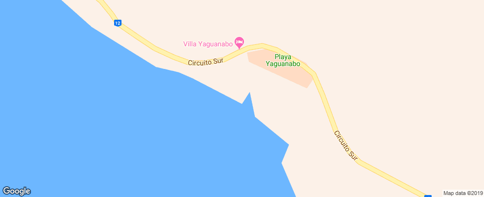 Отель Islazul Yaguanabo на карте Кубы