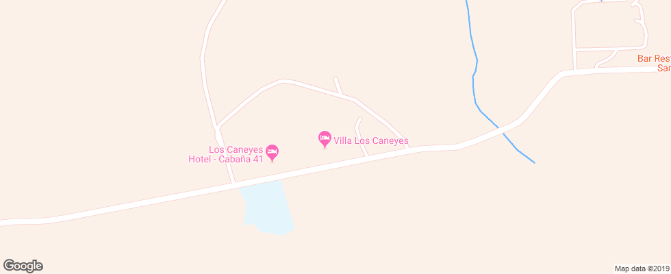 Отель Los Caneyes на карте Кубы