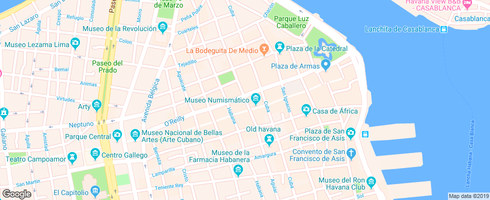 Отель Palacio Marques De Prado Ameno на карте Кубы