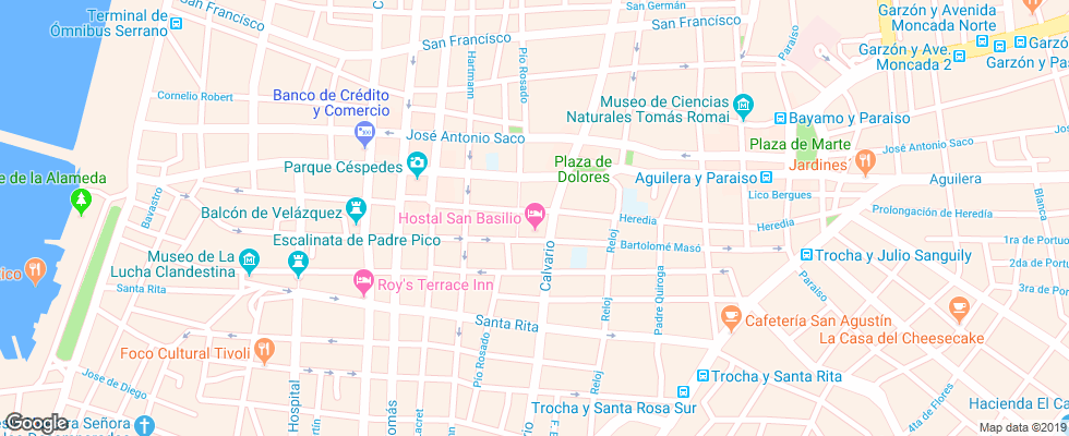Отель San Basilio на карте Кубы