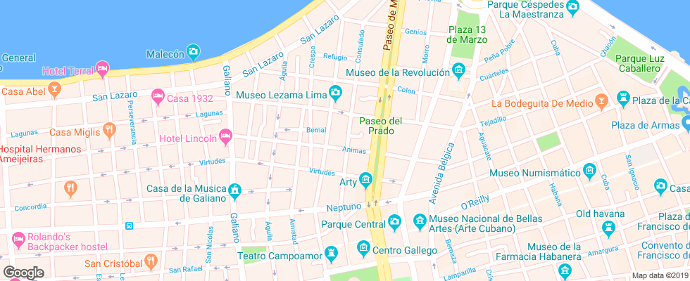 Отель Sercotel Lido на карте Кубы
