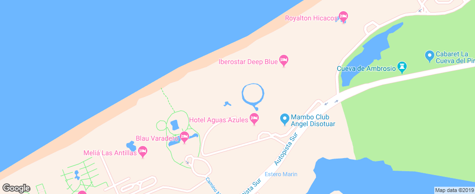 Отель Starfish Varadero на карте Кубы