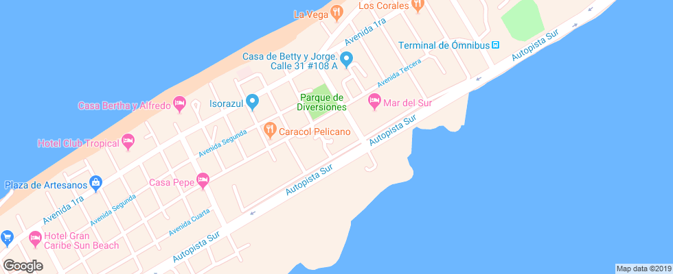 Отель Varazul на карте Кубы