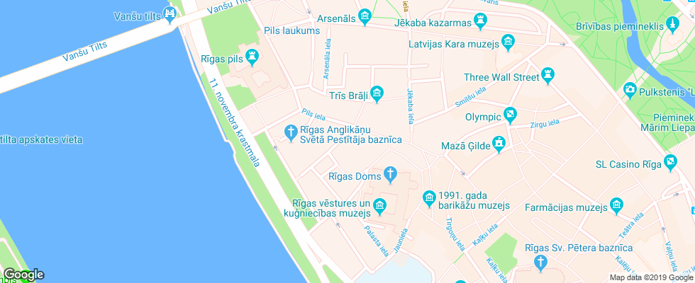 Отель Dome Hotel & Spa на карте Латвии