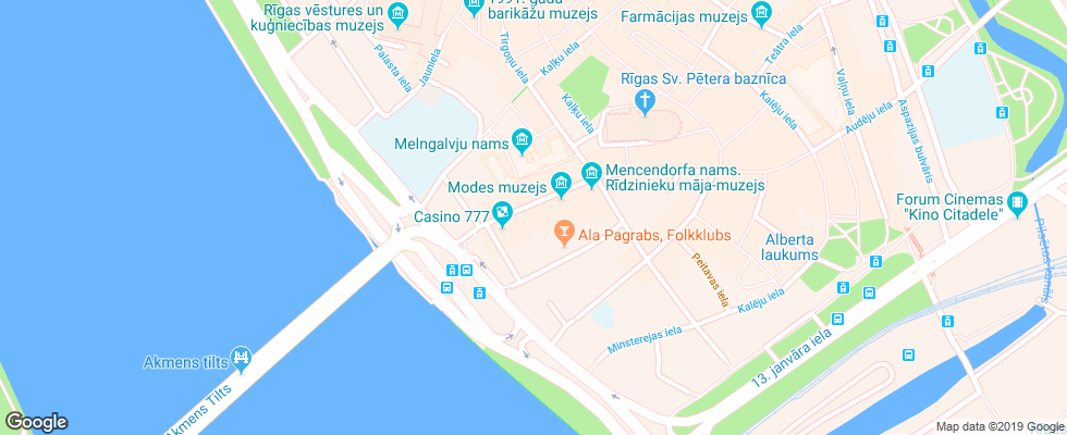 Отель Garden Palace на карте Латвии