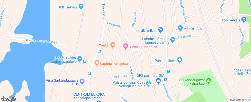 Отель Jurnieks на карте Латвии
