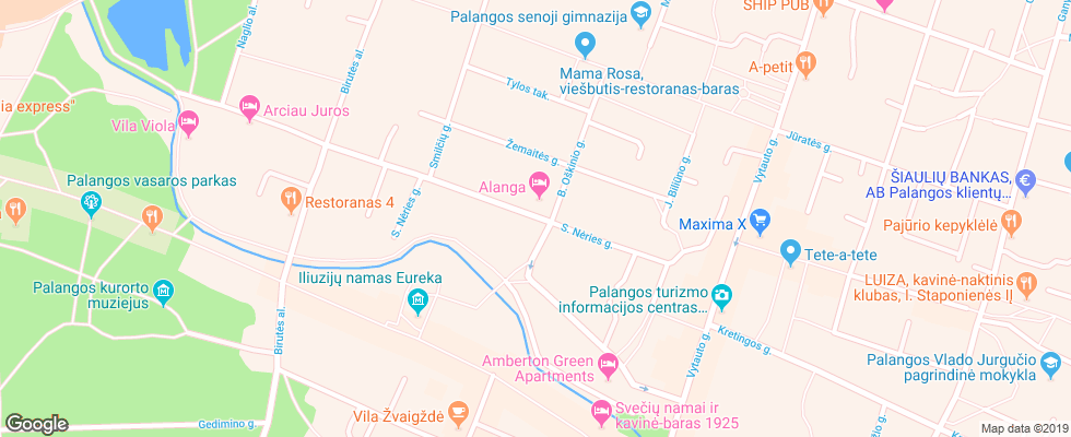 Отель Alanga на карте Литвы