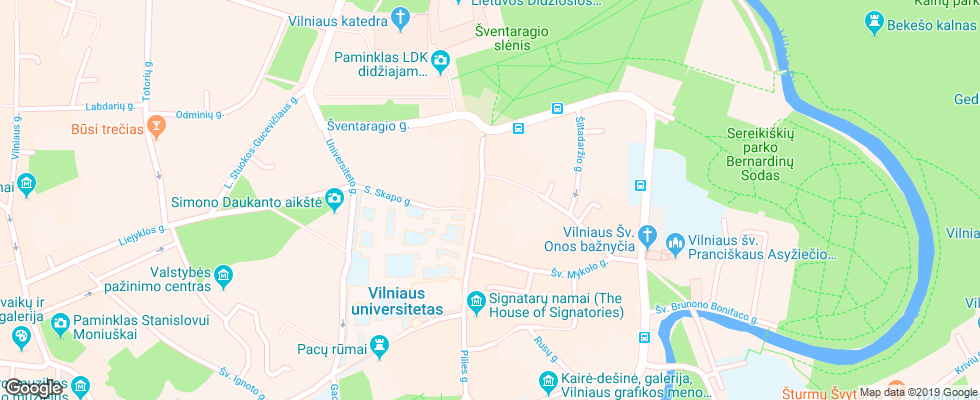 Отель Atrium на карте Литвы