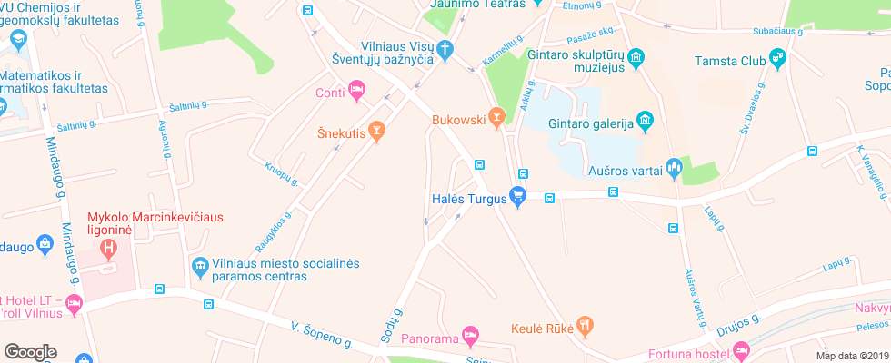 Отель Comfort Vilnius на карте Литвы