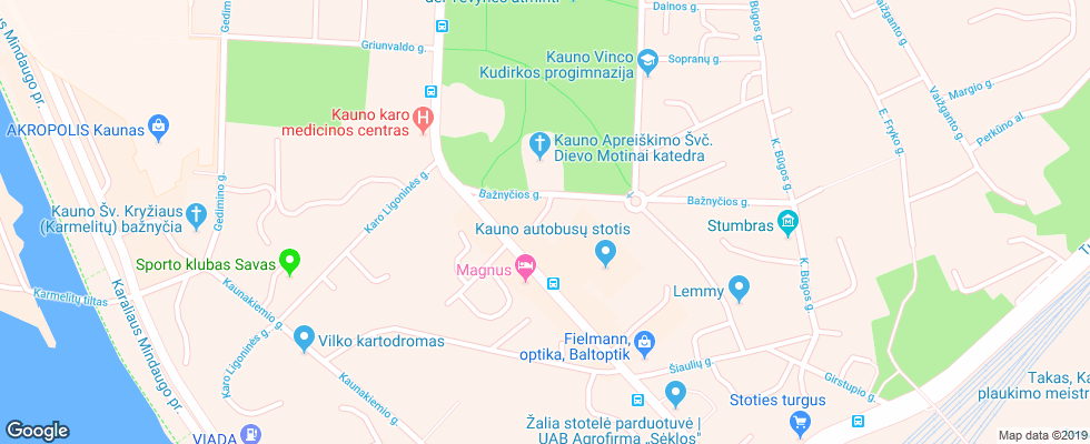 Отель Ibis Kaunas Centre на карте Литвы