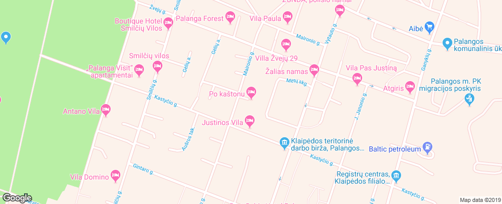 Отель Po Kastonu на карте Литвы