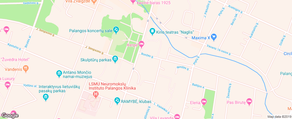 Отель Raze на карте Литвы
