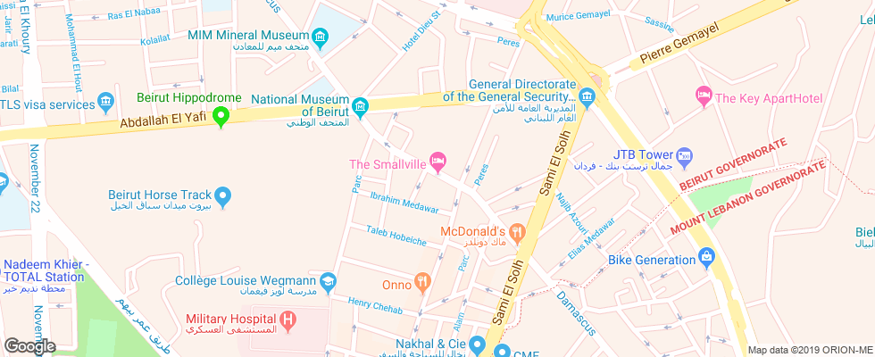 Отель The Smallville на карте Ливана