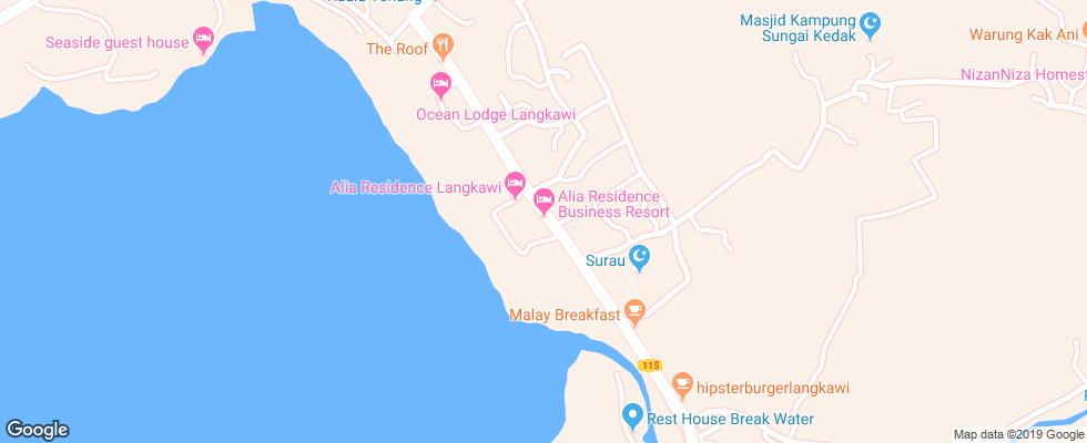 Отель Alia Residence Business Resort на карте Малайзии
