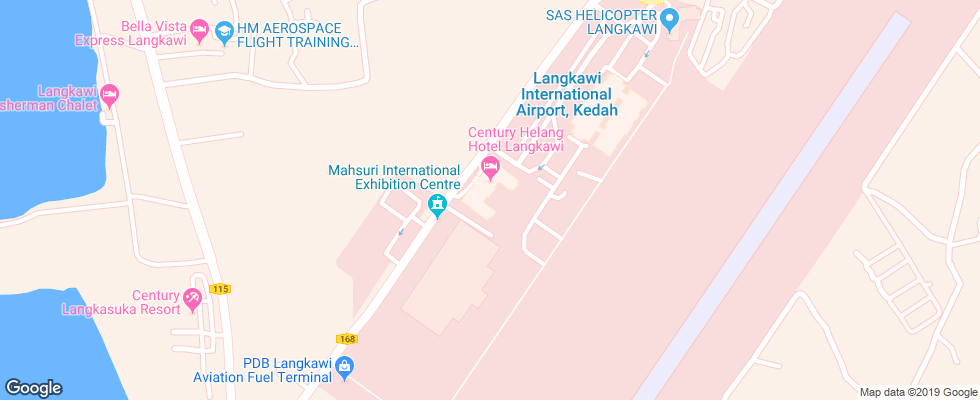 Отель Century Helang на карте Малайзии